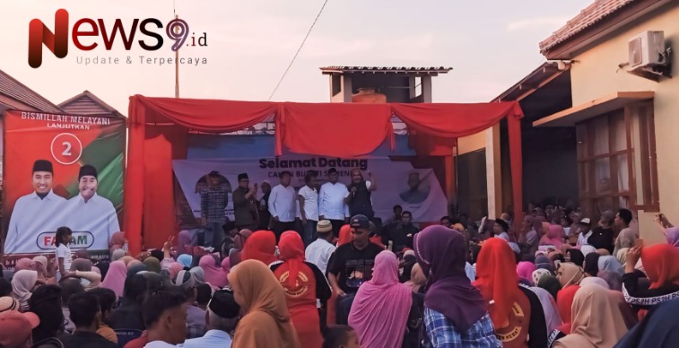 Foto: Calon Bupati Sumenep, Achmad Fauzi Wongsojudo, mendapat sambutan meriah dari ribuan warga Sapeken, @by_News9.id