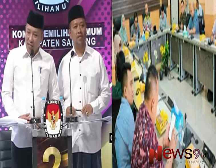 Foto: Pasangan Calon (Paslon) nomor 02 saat Debat Publik ke 1, @by_News9.id