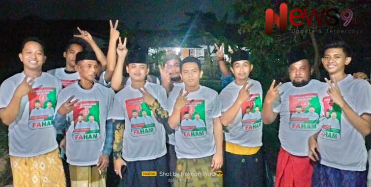 Foto: Pemuda Desa Banjar Barat, Kecamatan Gapura, yang tergabung dalam Tim Nagabonar, @by_News9.id