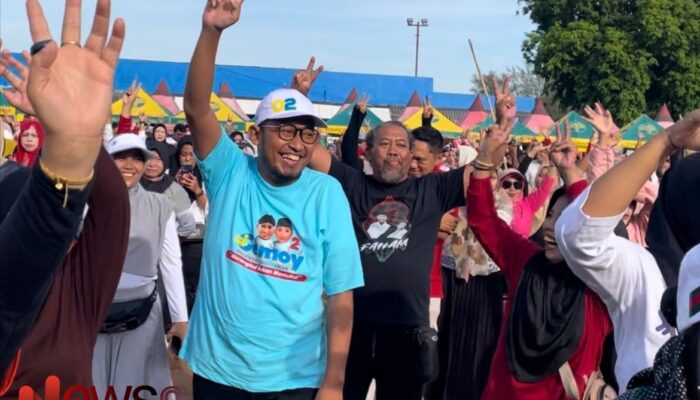 Energi Positif untuk Sumenep, Achmad Fauzi Gelar Senam Bersama Emak-Emak