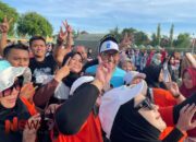 Senam Bareng Emak-Emak, Achmad Fauzi Curi Perhatian Warga Sumenep