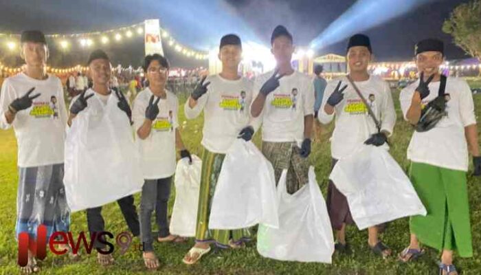 Apresiasi Masyarakat, Tim Semut Putih Bersihkan Sampah Kegiatan Paslon FAHAM