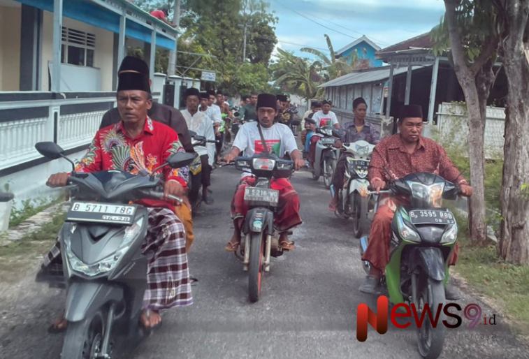 Foto: Konvoi sepeda motor di Giligenting, sambut kedatangan calon pemimpin Sumenep, Achmad Fauzi Wongsojudo, @by_News9.id