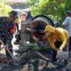 Foto: Kerja bakti pembangunan jalan rabat beton, @by_News9.id