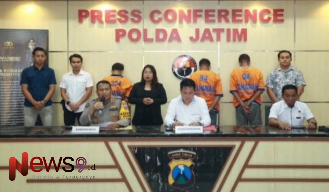 Foto: Kombes Pol Farman Direktur Reserse Kriminal Umum (Dirreskrimum) Polda Jatim pada Press Conference di Markas Polda (Mapolda) Jatim, @by_News9.id
