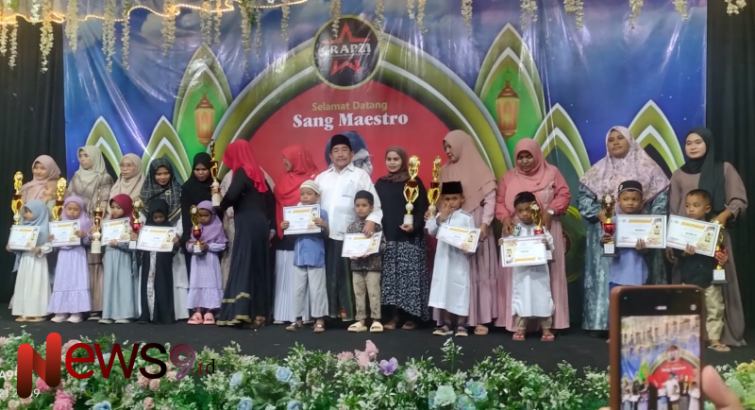 Foto: Calon wakil Bupati Sumenep KH Imam Hasyim saat menghadiri acara penyerahan hadiah Lomba Tahfidz dan Tartil Al Qur’an, @by_News9.id