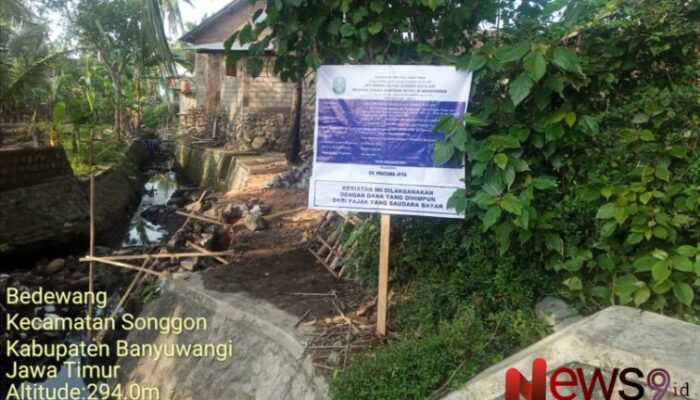 IWB Soroti Proyek Jaringan Skunder Balai Besar Bondowoso di Desa Bedewang