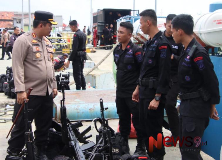 Foto: Pelepasan pasukan dilakukan di Pelabuhan Pelindo III, Desa Kalianget Timur, @by_News9.id