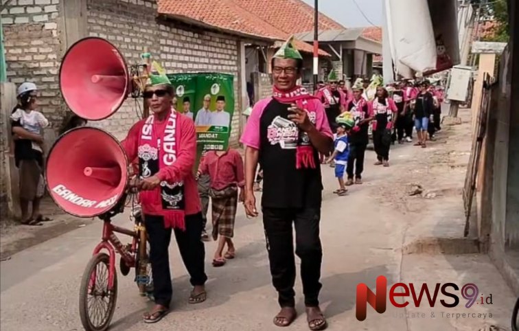 Foto: Tim Pemenangan Kyai Mamak - Mas Ab (Paslon MANDAT) Desa mandangin, @by_News9.id