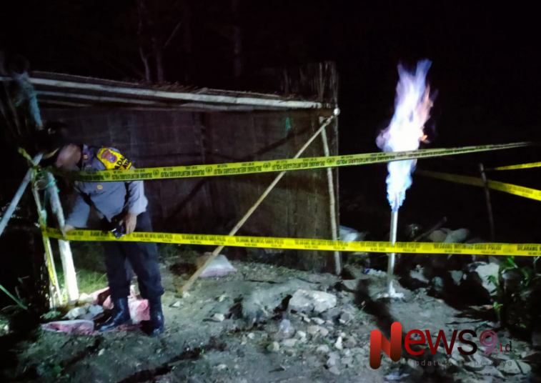 Foto: Lokasi pengeboran yang dilakukan menggunakan alat bor gantung milik Astoni mencapai kedalaman 52 meter. @by_News9.id