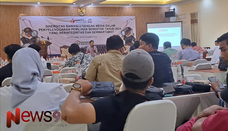 Foto: Badan Pengawas Pemilu (Bawaslu) Kabupaten Sumenep sinergitas dengan media, @by_News9.id