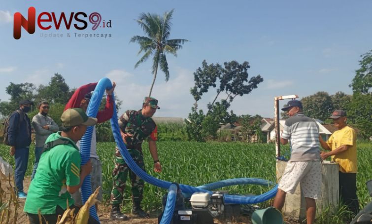 Foto: Pendampingan pengairan di lahan jagung, @by_News9.id