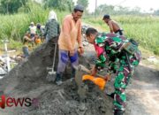 Antisipasi Musim Hujan, Babinsa dan Warga Kompak Bangun Talut di Dusun Kebonan 