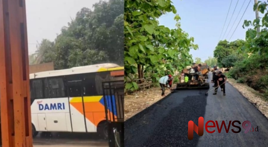 Foto: Proyek pembangunan jalan poros Daandung-Jukong Jukong, @by_News9.id