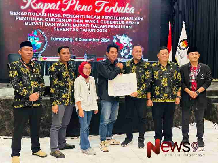 Foto: Rapat Pleno Terbuka KPU, Gedung RCC Lumajang, @by_News9.id