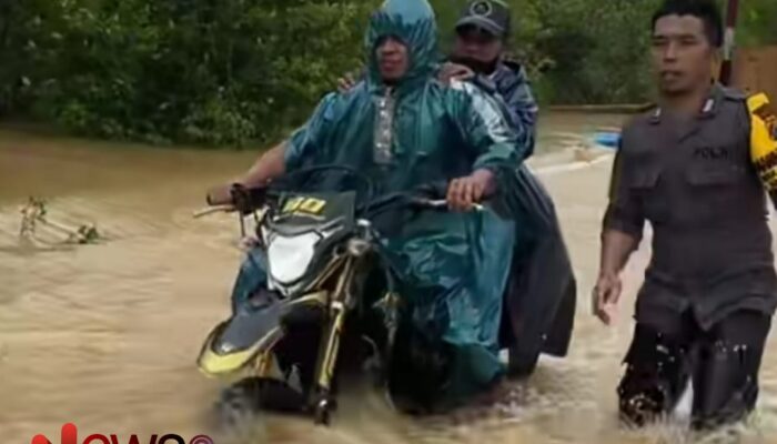 Banjir Melanda Kalisangka, Polsek Arjasa Sigap Bantu Warga