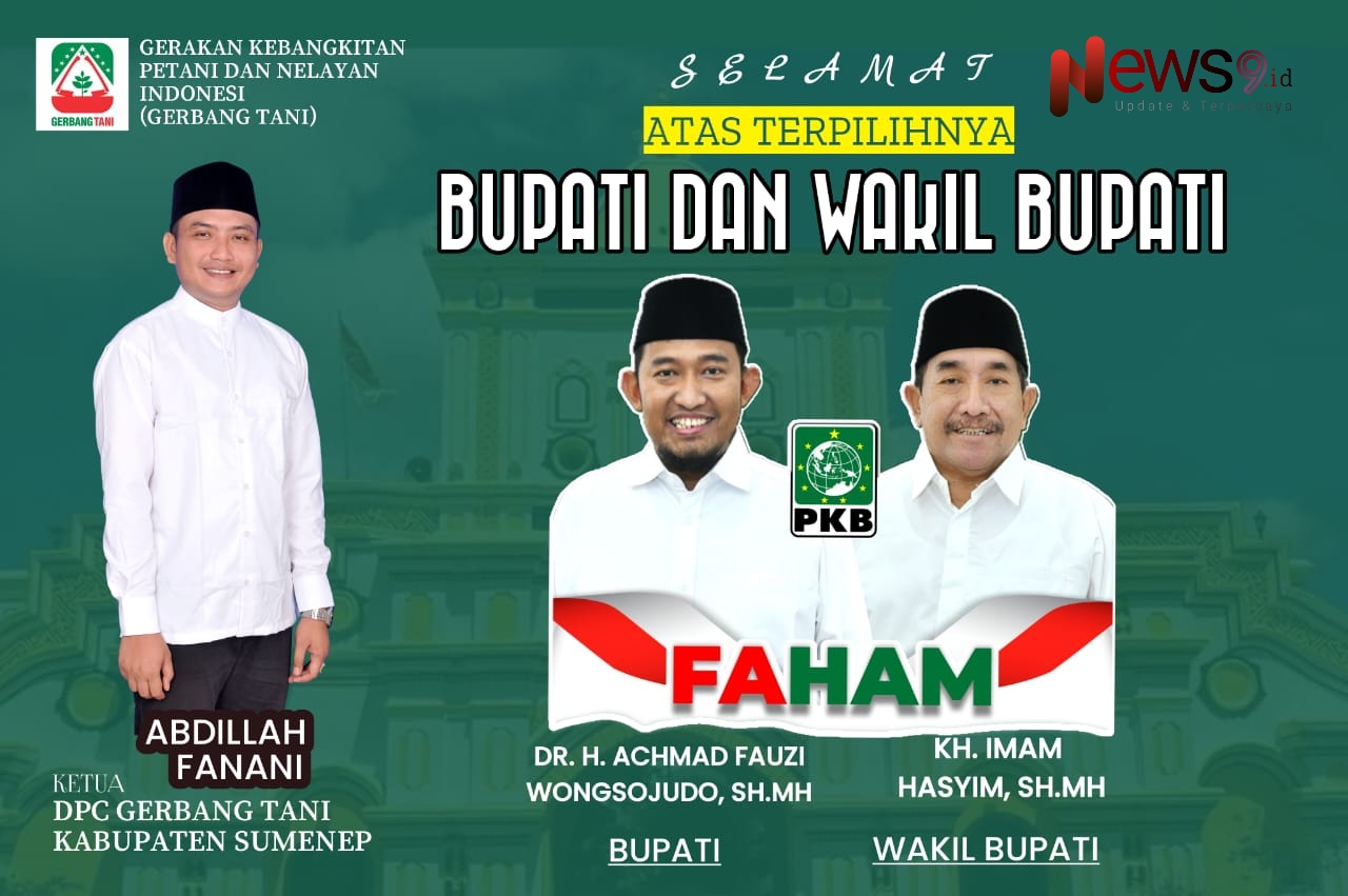 Foto: Abdillah Fanani, Ketua Gerakan Kebangkitan Petani dan Nelayan Indonesia (Gerbang Tani) PKB Sumenep, @by_News9.id