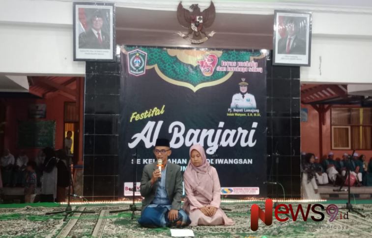 Foto: Plt Lurah Citrodiwangsan saat sambutan membuka gelaran Al Banjari, @by_News9.id