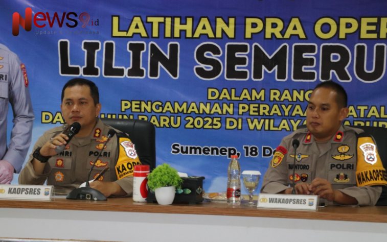 Foto: Kapolres Sumenep, AKBP Henri Noveri Santoso, S.H., S.I.K., M.M., didampingi Wakapolres Sumenep, Kompol Trie Sis Biantoro, S.Pd., S.I.K., M.H. @by_News9.id