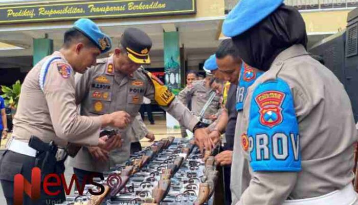 Polres Lumajang Periksa Senjata Api Anggota, Cegah Penyalahgunaan