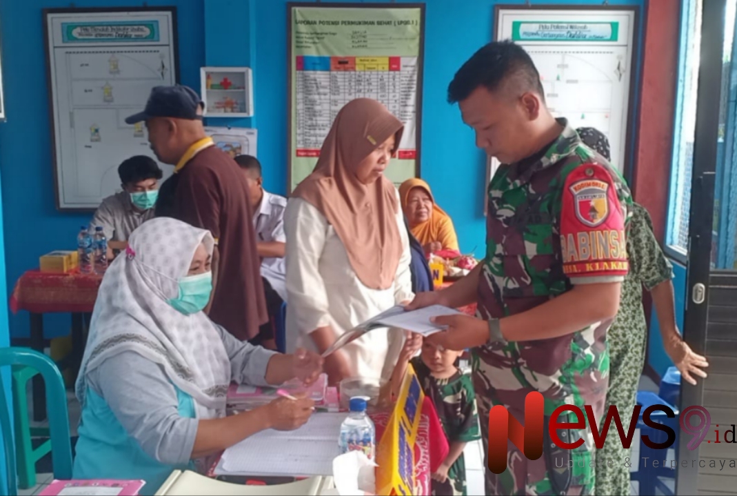 Foto: Mendampingi kegiatan Posyandu Balita dan Posbindu Lansia yang berlangsung di Gerbangmas Dahlia, @by_News9.id