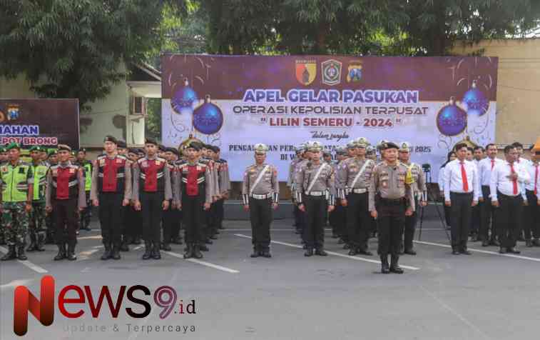 Foto: Apel Gelar Pasukan Operasi Lilin 2024 diselenggarakan secara serentak di seluruh jajaran Polri, @by_News9.id