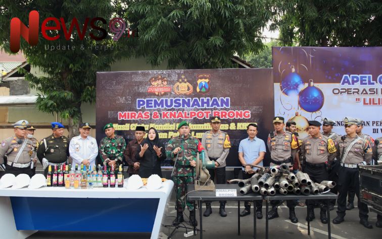 Foto: Bersama Kapolres memimpin apel gelar pasukan Operasi Lilin Semeru 2024, @by_News9.id