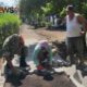 Foto: Pendampingan karya bakti pavingisasi jalan setapak sepanjang 122 meter, @by_News9.id