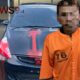 Foto: Pelaku berinisial MS (31), warga Desa Sokobanah Tengah, beserta barang bukti 1 unit mobil Honda Jazz, @by_News9.id