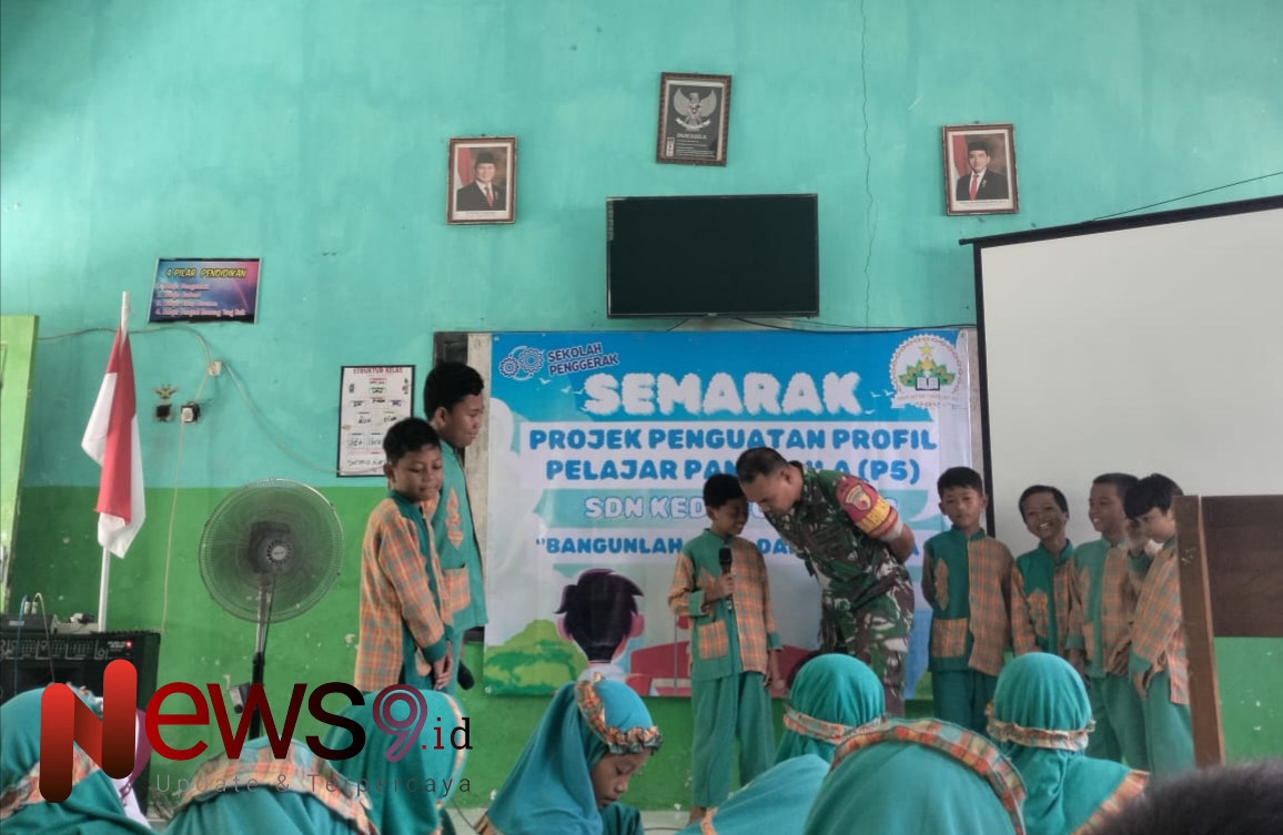 Sertu Riono Asnan melaksanakan kegiatan pemberian Wawasan Kebangsaan (Wasbang), @by_News9.id