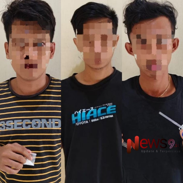 Foto: Ketiga tersangka, OSA (27) SA (29) dan HA (28), @by_News9.id