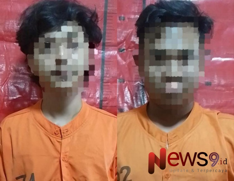 Foto: Dua pemuda, KUR (20), warga Dusun Ngomber, Desa Laok Jang-Jang, Arjasa, dan MFQ (24), warga Jalan KH Wahid Hasyim, Kelurahan Bangselok. @by_News9.id