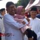 Foto: Bupati Sumenep, Achmad Fauzi Wongsojudo bersama anak yatim di Festival Kreasi Anak Yatim. @by_News9.id