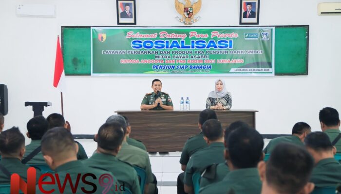 Kodim 0821/Lumajang Gelar Sosialisasi Layanan Perbankan dan Produk Pra Pensiun