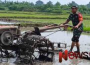 Babinsa Kaliboto Kidul Dampingi Petani Olah Lahan untuk Tingkatkan Produktivitas Padi