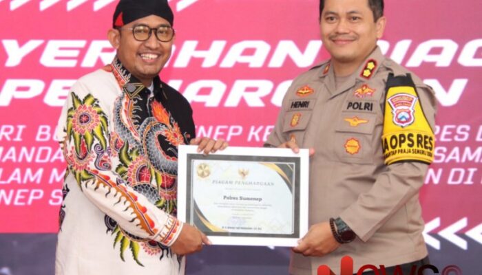 Inisiator Ketahanan Pangan, Kapolres Sumenep Terima Penghargaan