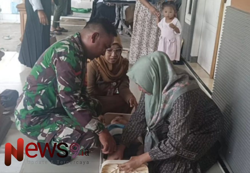 Foto: Kopda Johan Aryo Afandi, melaksanakan pendampingan dan monitoring Posyandu. @by_News9.id