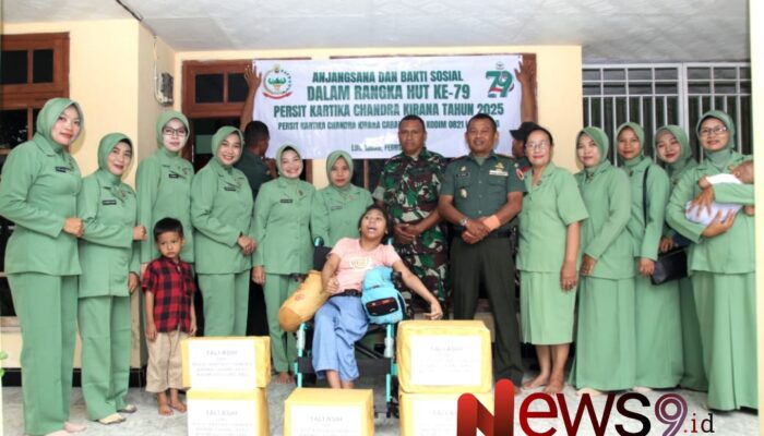 Persit KCK Cabang XXXV Kodim 0821 Lumajang Gelar Anjangsana dan Bhakti Sosial