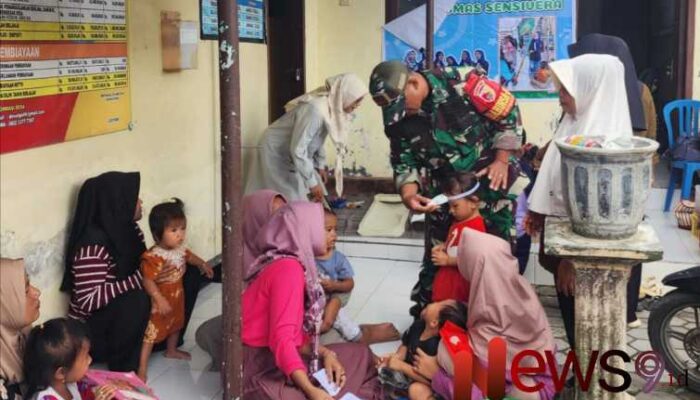 Monitoring Posyandu Kamboja: Babinsa Wotgalih Perkuat Layanan Kesehatan Balita