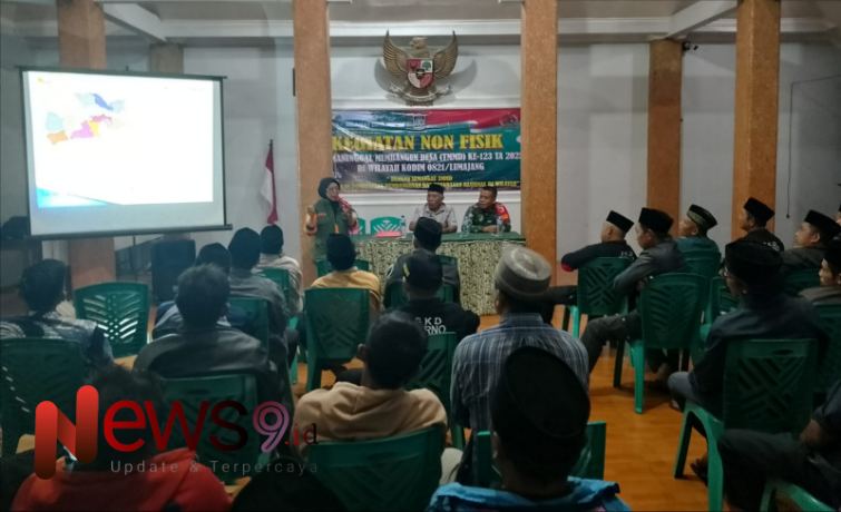 Foto: Kodim 0821/Lumajang menggelar sosialisasi Peningkatan dan Pencegahan Kesiapsiagaan Bencana atau Desa Tangguh. @by_News9.id