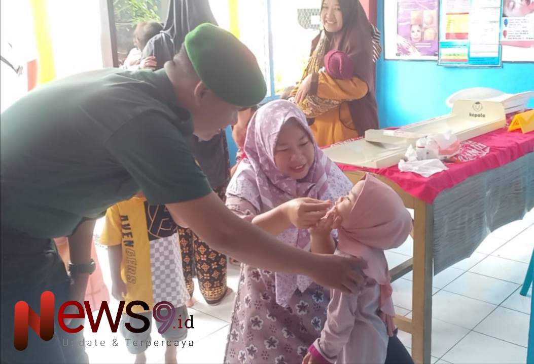 Foto: Serda Luthfiyullah, melaksanakan pendampingan dan monitoring terhadap pelayanan Posyandu. @by_News9.id