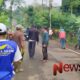 Foto: Bersama warga setempat menggelar kerja bakti pemberfsihan kedua sisi jalan. @by_News9.id