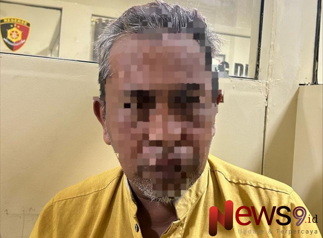 Foto: Pelaku AM (51), Alamat Jl. Wilis No. 14 Desa Babadan Kecamatan Wlingi, Kabupaten Blitar. @by_News9.id