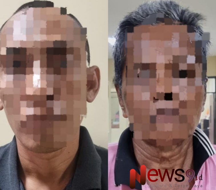 Foto: Tersangka F (38), alamat Dusun Pajagalan, Desa Batang-Batang Laok, Kecamatana Batang-Batang, Sumenep dan B (65) warga Dusun Gunong, Desa Andulang, Kecamatan Gapura, Sumenep. @by_News9.id