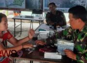 Satgas TMMD ke-123 Gelar Pemeriksaan Kesehatan Gratis untuk Warga di Desa Burno