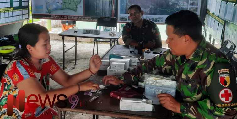Foto: Pelayanan kesehatan gratis kepada masyarakat di Dusun Mlambing, Desa Burno. @by_News9.id