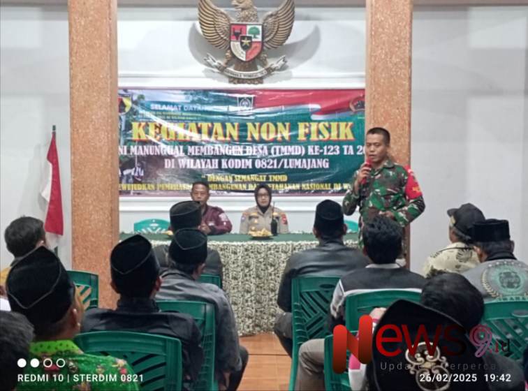 Foto: Bersama Kasat Binmas Polres Lumajang menggelar penyuluhan Keamanan dan Ketertiban Masyarakat (Kamtibmas). @by_News9.id