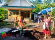 Satgas TMMD ke-123 Kodim 0821/Lumajang Bersama Warga Renovasi RTLH di Dusun Mlambing