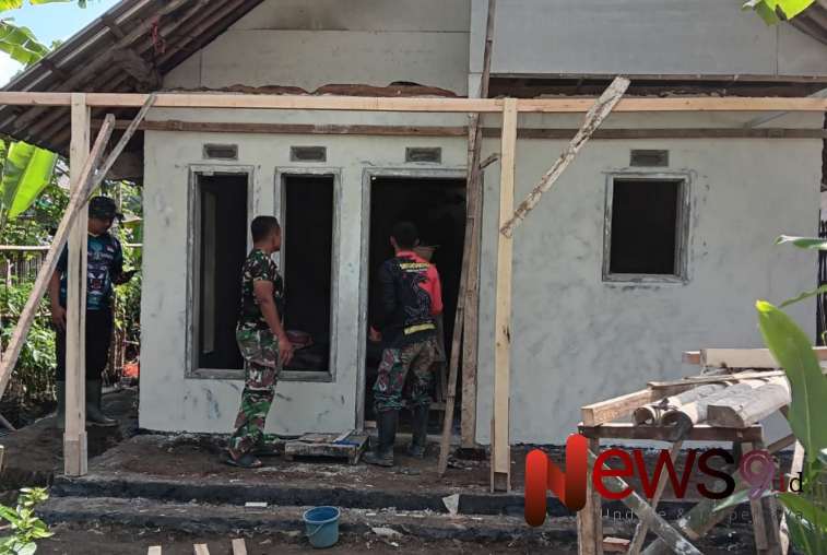 Foto: Pembangunan Rumah Tidak Layak Huni (RTLH) di Dusun Mlambing, Desa Burno, @by_News9.id