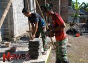 Satgas TMMD ke-123 Kodim 0821/Lumajang Bersama Warga Semangat Bangun RTLH di Bulan Ramadhan